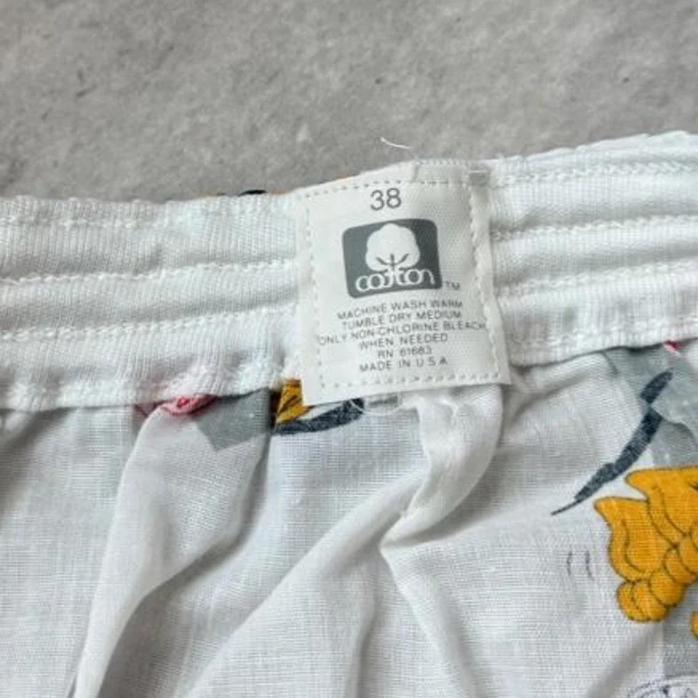Vintage Jockey Garfield Boxer Shorts Mens 36 White Graphic Cartoon NWT